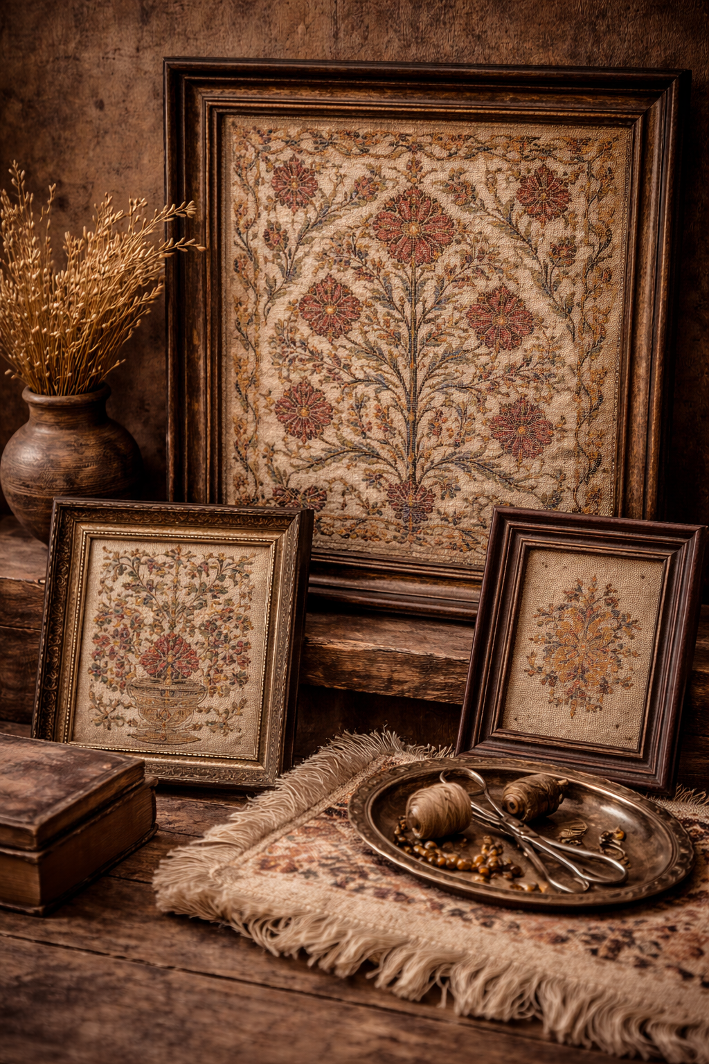 Vintage Embroidered Wall Art