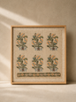 19th Century Ottoman Embroidery, Framed — 10.5"×12"