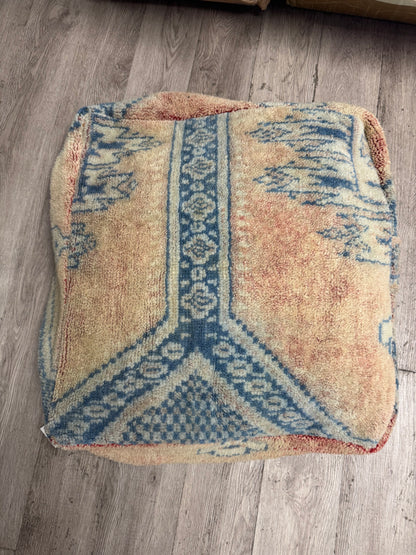 Vintage Moroccan Blue Floor Pillow