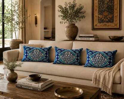 Pillow Covers-Ikat fabric