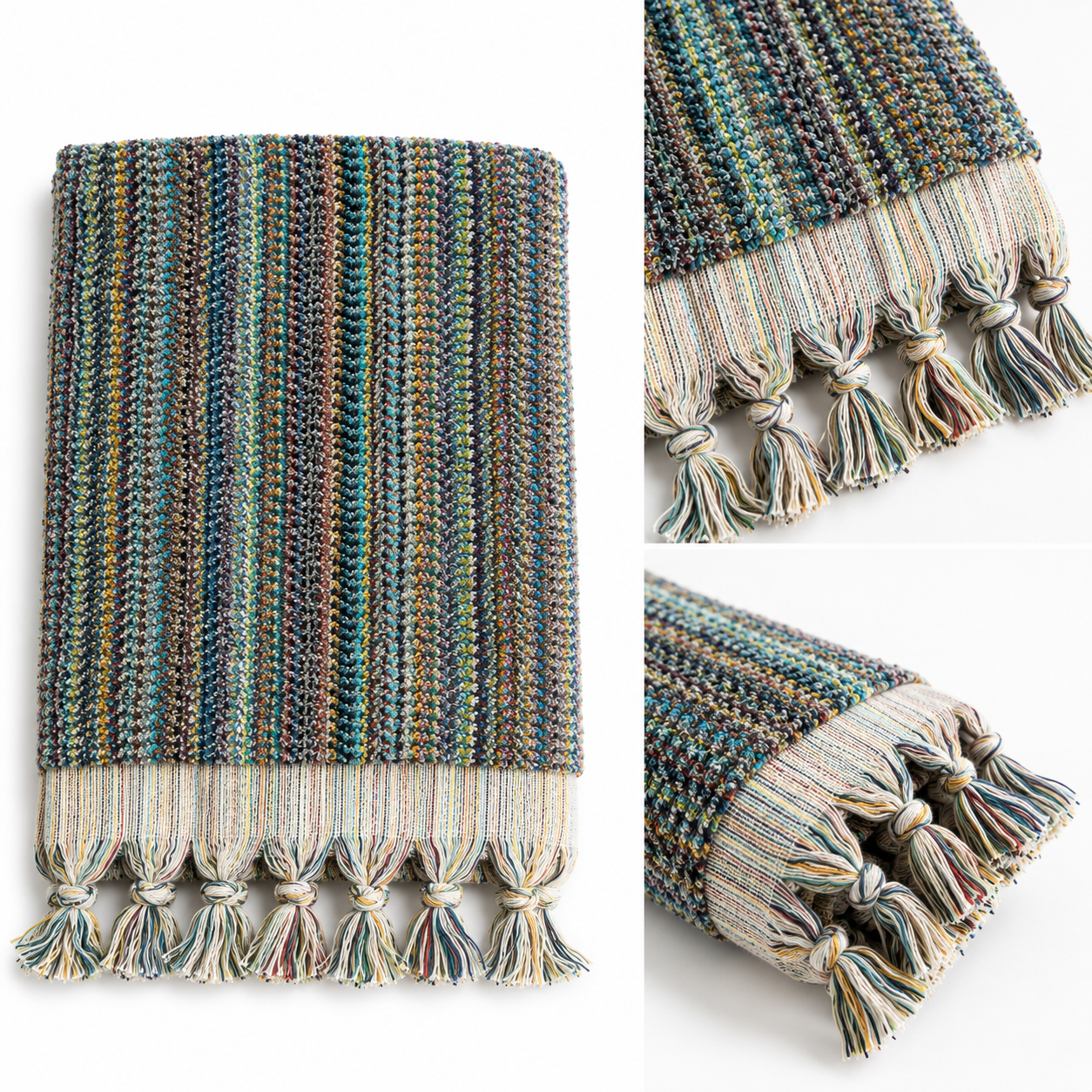 Handwoven Premium Cotton Towels Multicolor- Spa Style
