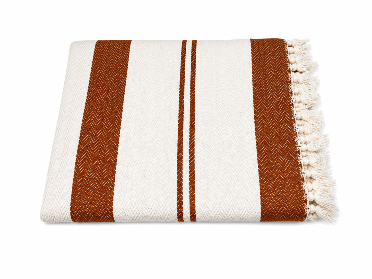 Striped Herringbone Premium Cotton Throws- Soft Everyday Luxury