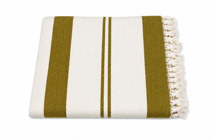 Striped Herringbone Premium Cotton Throws- Soft Everyday Luxury