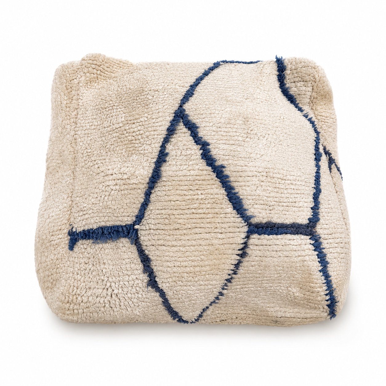 Vintage Moroccan Geometric Beige with Black Lines