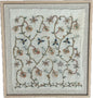19th Century Ottoman Embroidery, Framed — 11.5"×13"