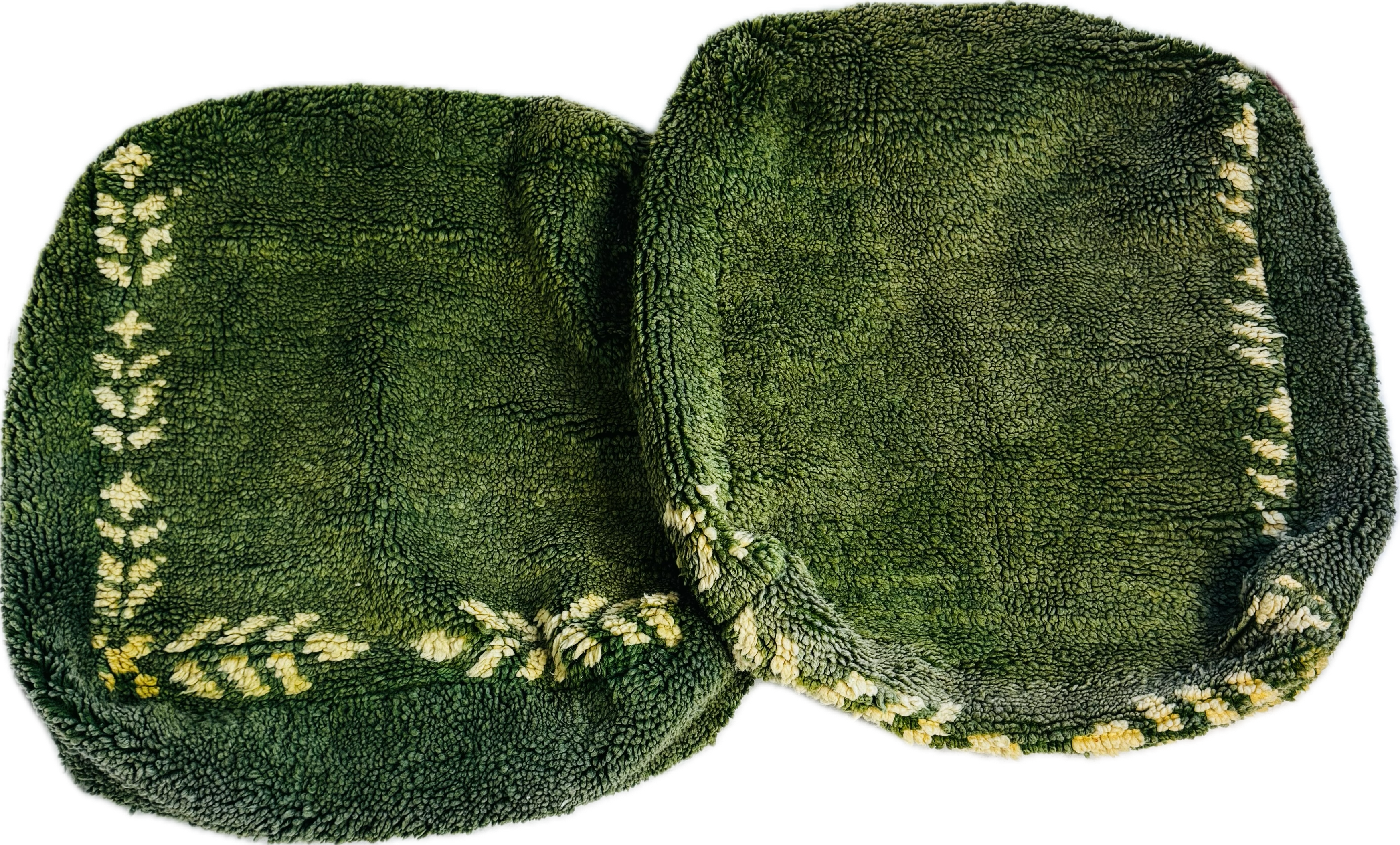 Moroccan Wool Pouf Set 