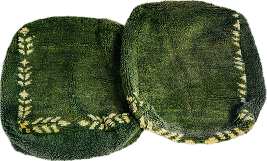 Moroccan Wool Pouf Set 