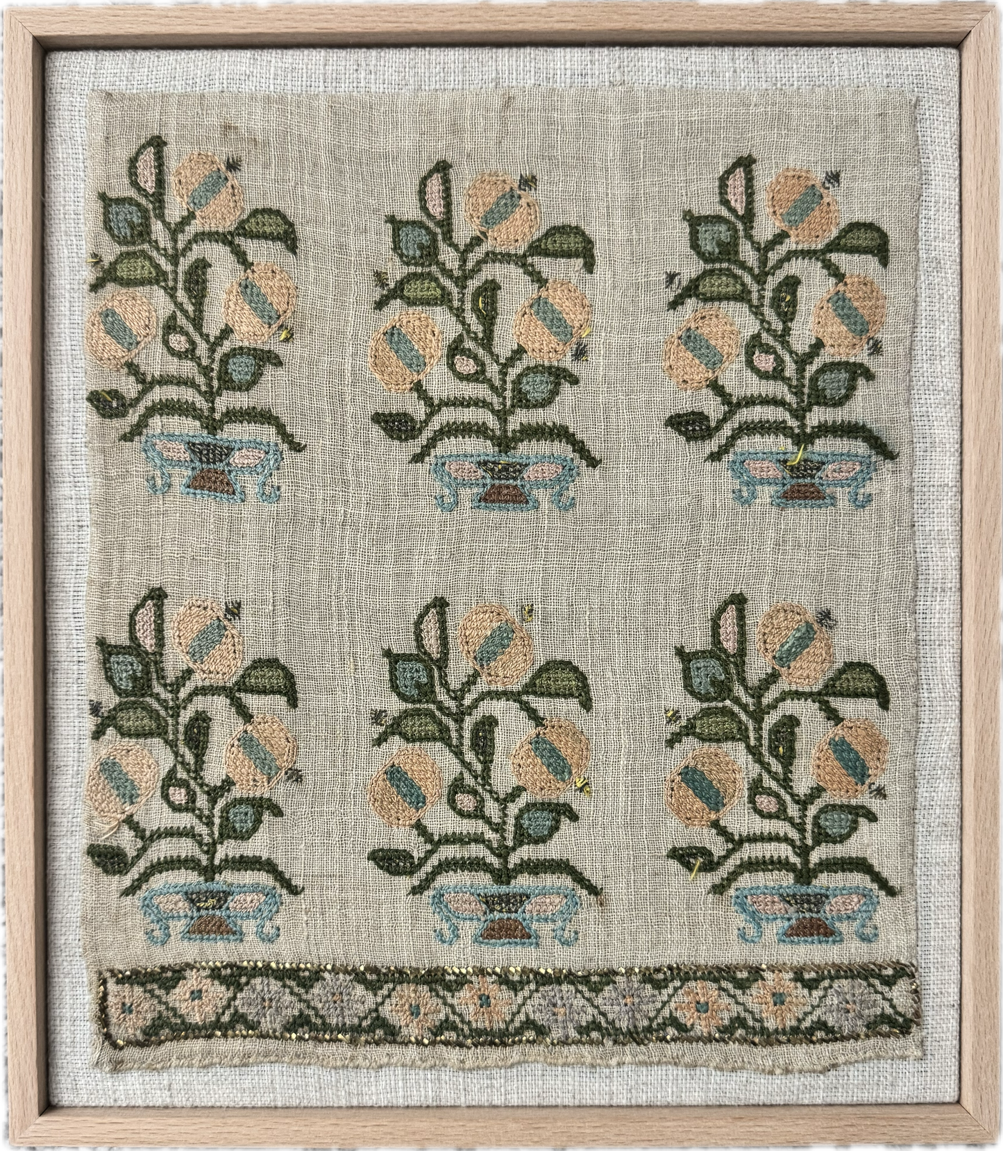 Vintage Embroidered Wall Art