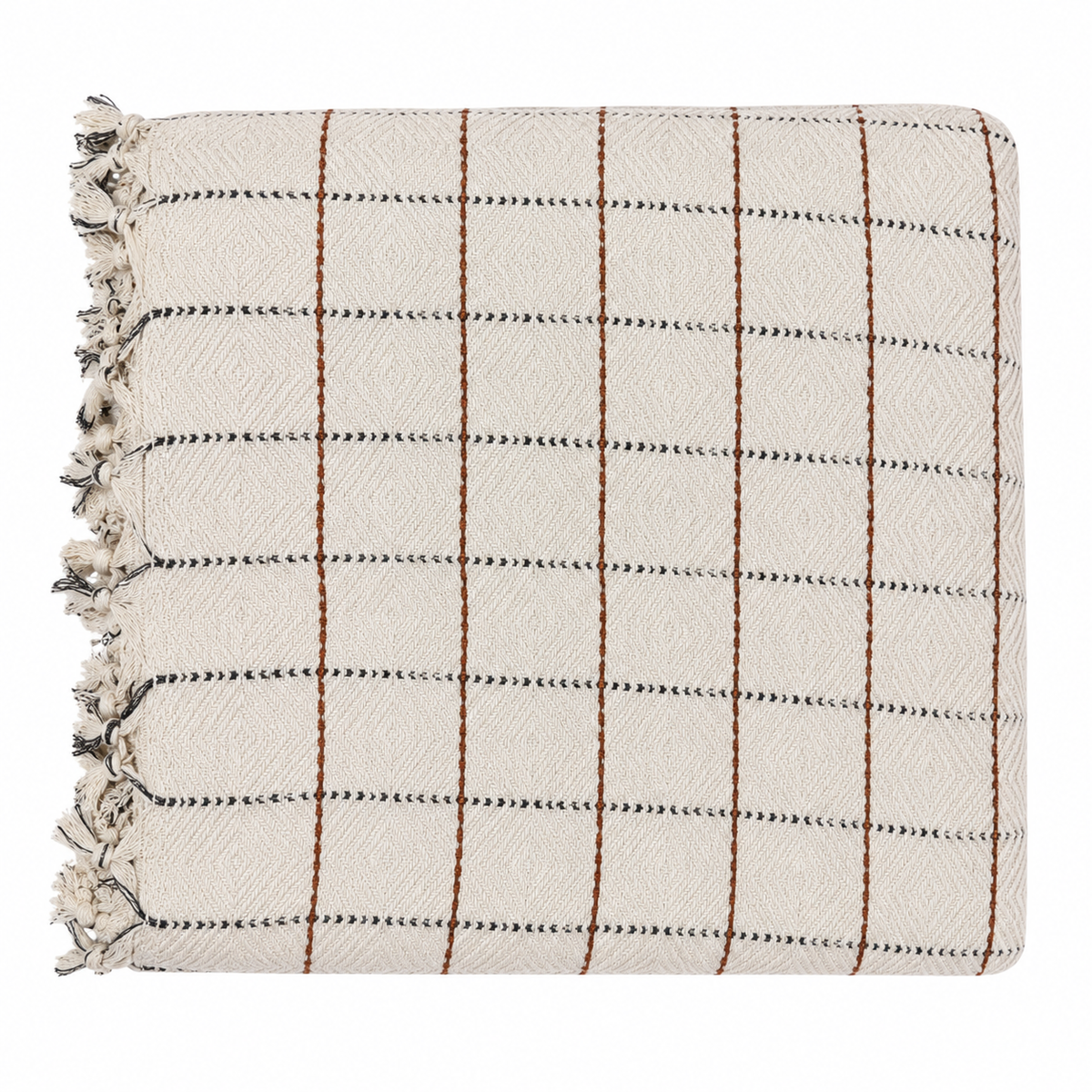 Square Pattern Woven Premium Cotton Throws – Soft Everyday Luxury