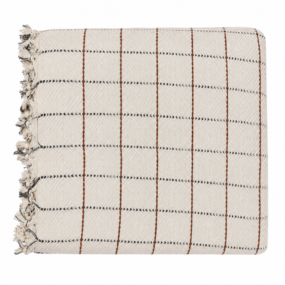 Square Pattern Woven Premium Cotton Throws – Soft Everyday Luxury