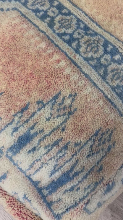 Vintage Moroccan Blue Floor Pillow