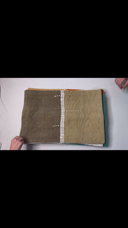 Vintage Pillow Covers from 19th Century Fabric